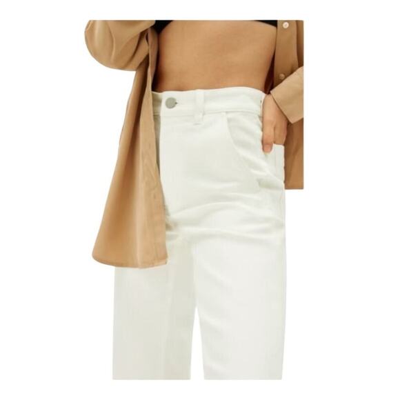 Everlane Women's The Straight Leg Crop Jeans White Size 16 Regular - Picture 3 of 11